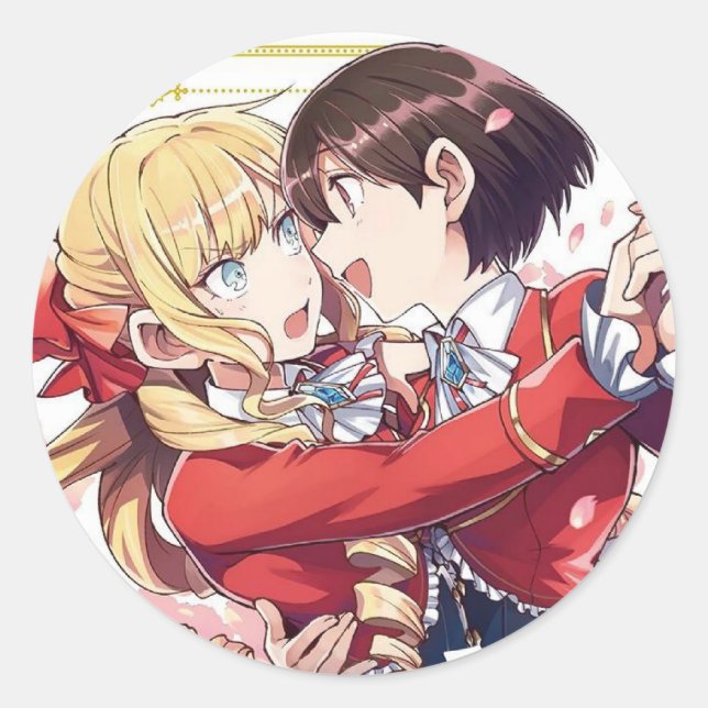 Adesivo Redondo Estou apaixonado pela Villainess | WataOshi (Frente)