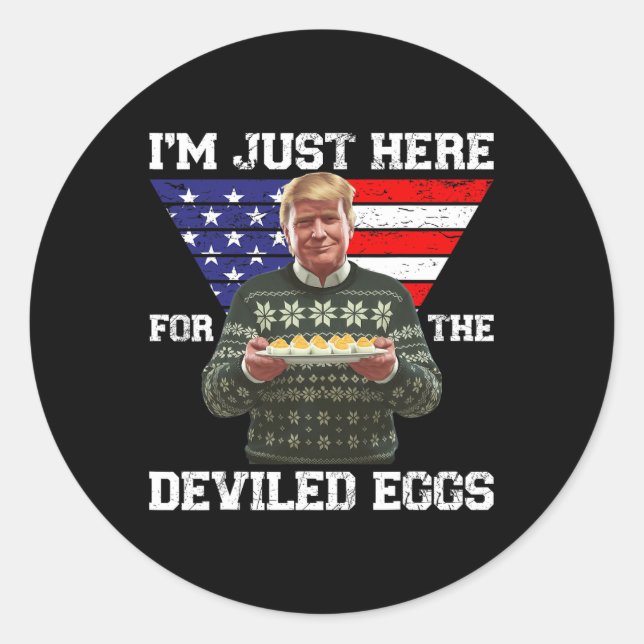 Adesivo Redondo Estou aqui para o Natal dos Ovos Devidos (Frente)