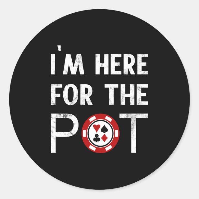 Adesivo Redondo Estou Aqui Para O T Divertido Ker  (Frente)
