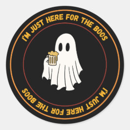 Adesivo Redondo Estou Aqui Para Os Boos