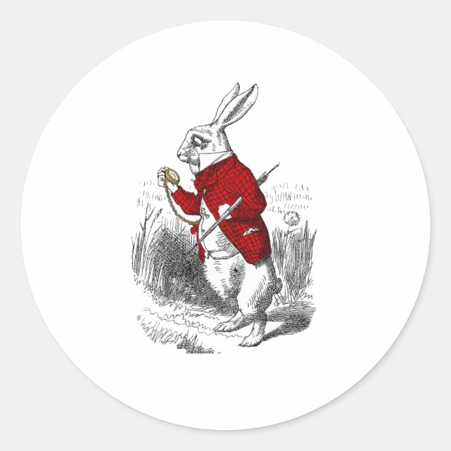 Adesivo Redondo Estou atrasado, estou atrasado (Frente)