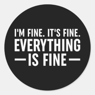 Adesivo Redondo Estou bem. Está tudo bem. Está Tudo Bem.