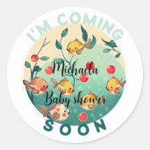 Estou chegando Brincadeira Amarelo Bebê de Cereja