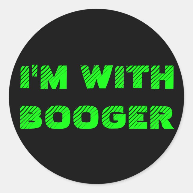 ADESIVO REDONDO ESTOU COM BOOGER (Frente)