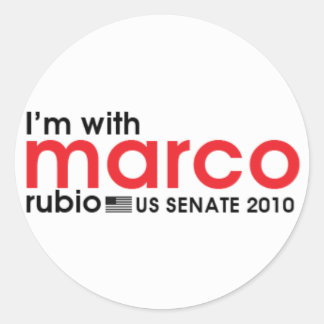 Adesivo Redondo Estou com Marco
