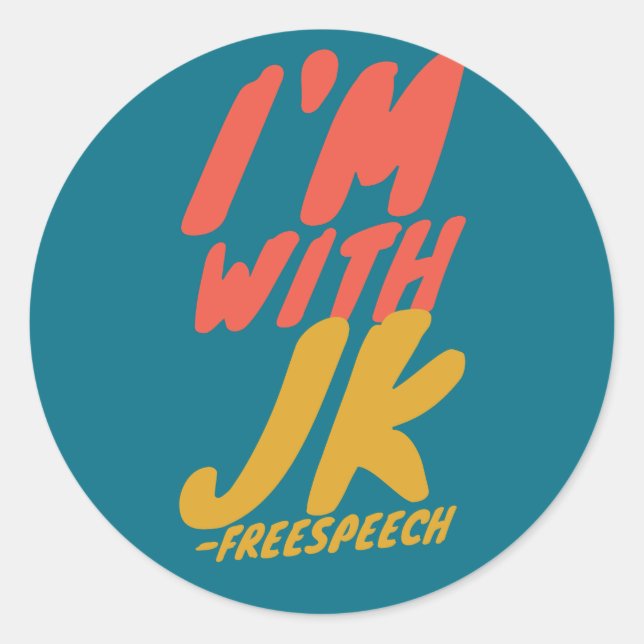 Adesivo Redondo estou com o jk (Frente)