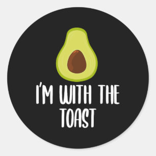 Adesivo Redondo Estou com os Casais de Dia das Bruxas de Avocado,