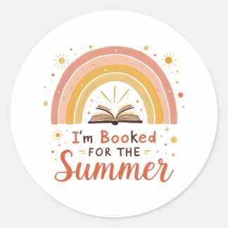Adesivo Redondo Estou marcado para o verão - citação engraçada de 