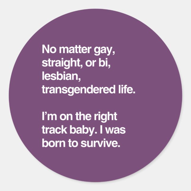 Adesivo Redondo Estou no caminho certo, querida (Frente)