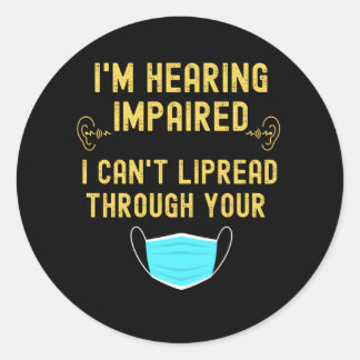 Adesivo Redondo Estou ouvindo, não consigo pular lendo através do