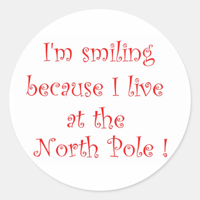 Adesivo Redondo Estou sorrindo porque...autocolante (Frente)
