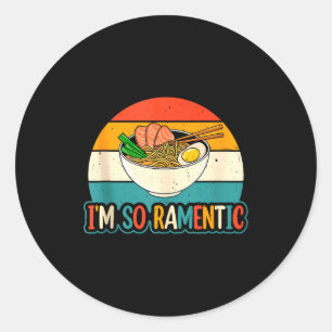 Adesivo Redondo Estou Tão Ramentico - Macarrão Ramen Casal Combina