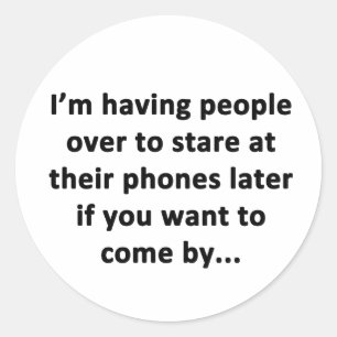 Adesivo Redondo Estou tendo Pessoas