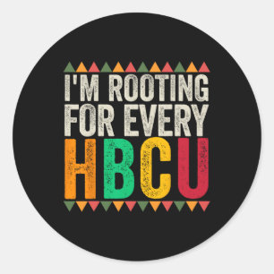 Adesivo Redondo Estou Torcendo Por Todo Graduado Hbcu Faculdade Hb