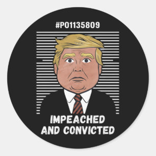 Adesivo Redondo Estou votando no réu condenado pró Trump 2024