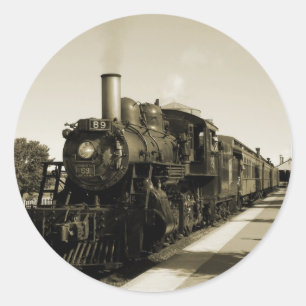 Adesivo Redondo Estrada de ferro histórica