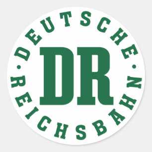 Adesivo Redondo Estrada de ferro oriental Deutsche Reichsbahn
