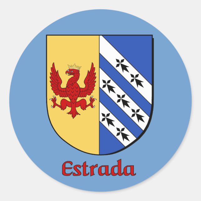 Adesivo Redondo Estrada Family Shield Stickers (Frente)
