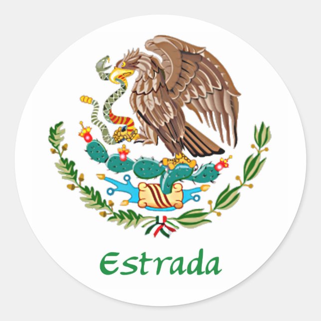 Adesivo Redondo Estrada Mexicana Eagle (Frente)