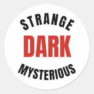 Adesivo Redondo estranho escuro e misterioso, Sr. Ballen