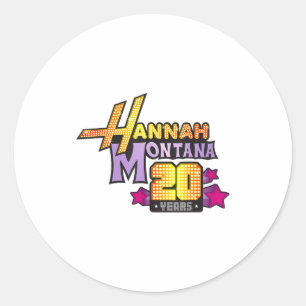 Adesivo Redondo Estreia da série Hannah montana 20 anos