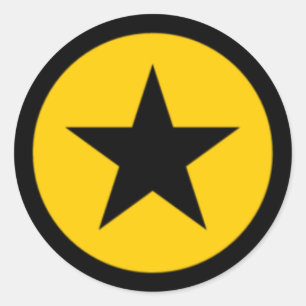 Adesivo Redondo estrela amarela