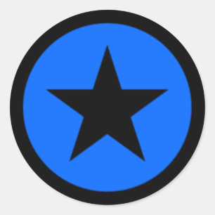Adesivo Redondo Estrela Azul