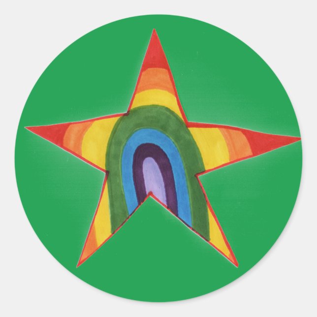 Adesivo Redondo Estrela Brilhada (Frente)