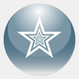 Adesivo Redondo Estrela brilhante patriótica