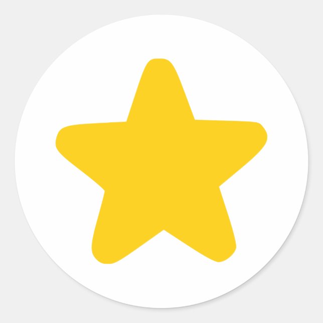 Adesivo Redondo Estrela Colorido (Frente)