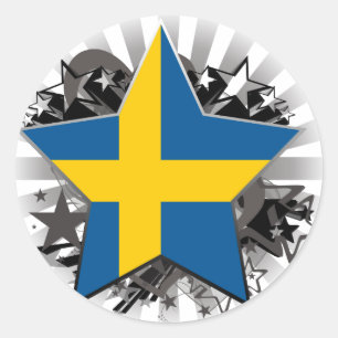Adesivo Redondo Estrela da suecia