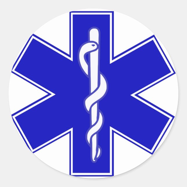 Adesivo Redondo estrela da vida (Frente)