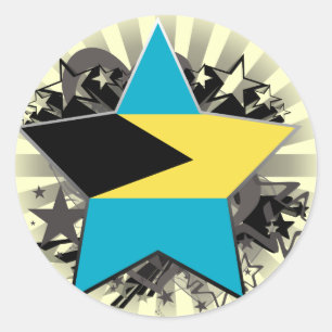 Adesivo Redondo Estrela de Bahamas