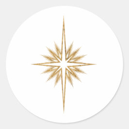 Adesivo Redondo Estrela de Belém Natalino Elegante Natal