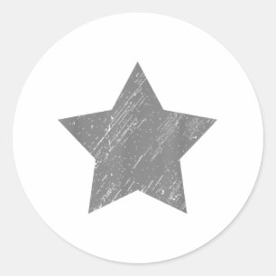 Adesivo Redondo Estrela de Cinza Distante
