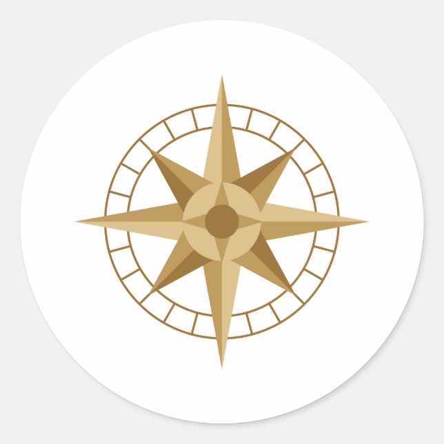 Adesivo Redondo Estrela de Compass (Frente)