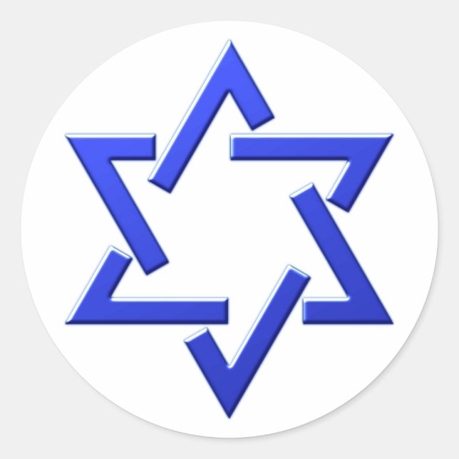 Adesivo Redondo Estrela de davi selo Salomon seal (Frente)