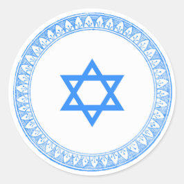 Adesivo Redondo Estrela de David