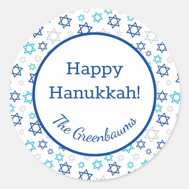 Adesivo Redondo Estrela de David (Frente)