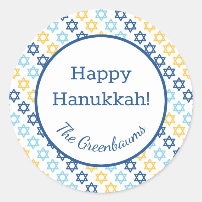 Adesivo Redondo Estrela de David (Frente)