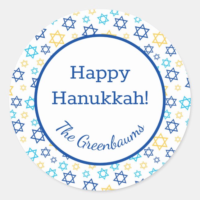 Adesivo Redondo Estrela de David (Frente)