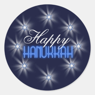 Adesivo Redondo Estrela de David Array Blue SDAB