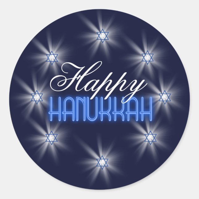 Adesivo Redondo Estrela de David Array Blue SDAB (Frente)