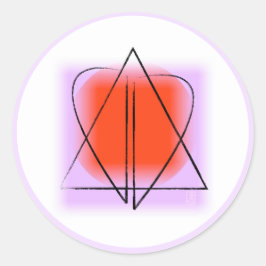 Adesivo Redondo Estrela de David/Heart