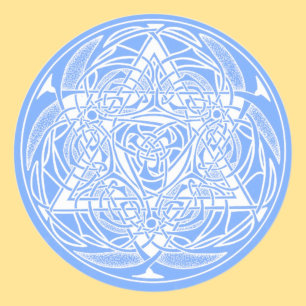 Adesivo Redondo Estrela de David ornamentado