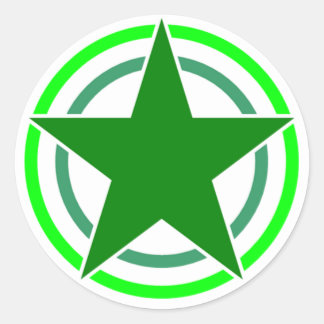 Adesivo Redondo Estrela de dois círculos quebrada 15