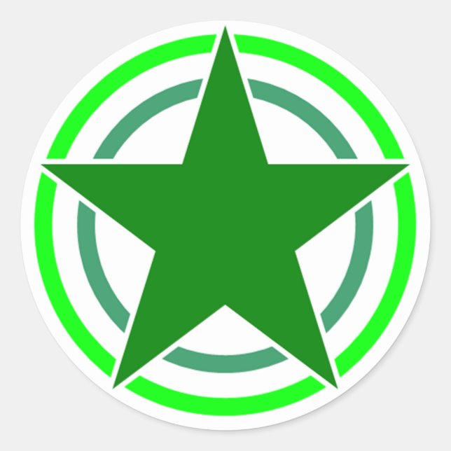 Adesivo Redondo Estrela de dois círculos quebrada 15 (Frente)