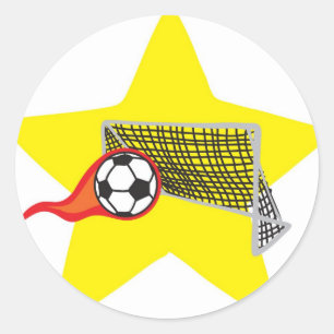 Adesivo Redondo Estrela de futebol!  Customizável: