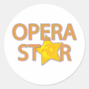 Adesivo Redondo Estrela de ópera