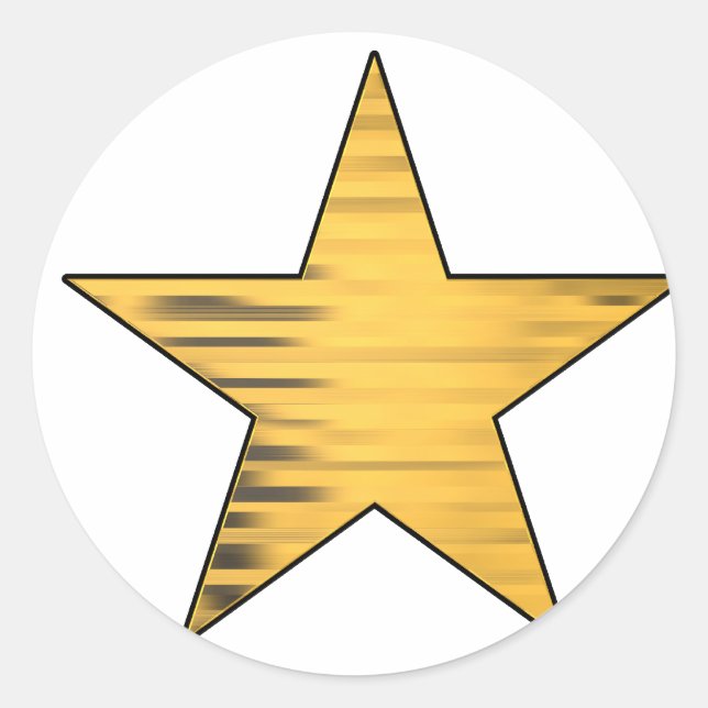 Adesivo Redondo Estrela de Ouro (Frente)